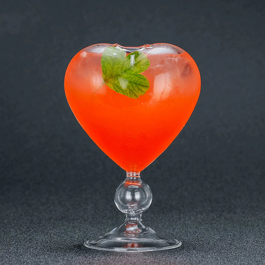 Heart-Shaped Cocktail Glasses