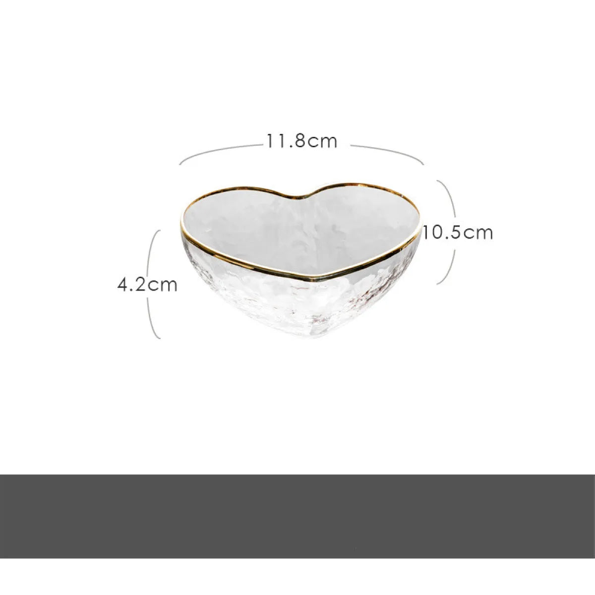 Heart-shaped Nordic Glass Bowl