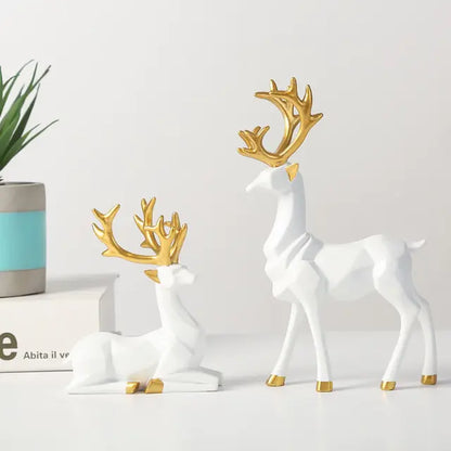 Elk Deer Statue Reindeer Figurines