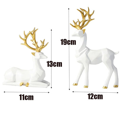 Elk Deer Statue Reindeer Figurines