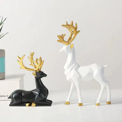 Elk Deer Statue Reindeer Figurines