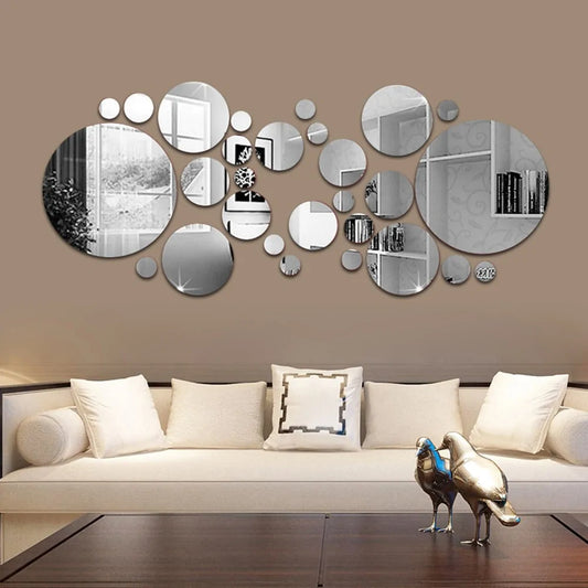 3D Mirror Wall Sticker 26 Pieces