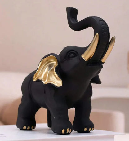 Black Elephant Resin Ornament