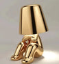 Thinker Small Gold Statue Desk Lamp