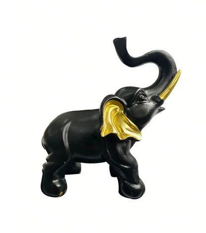 Black Elephant Resin Ornament