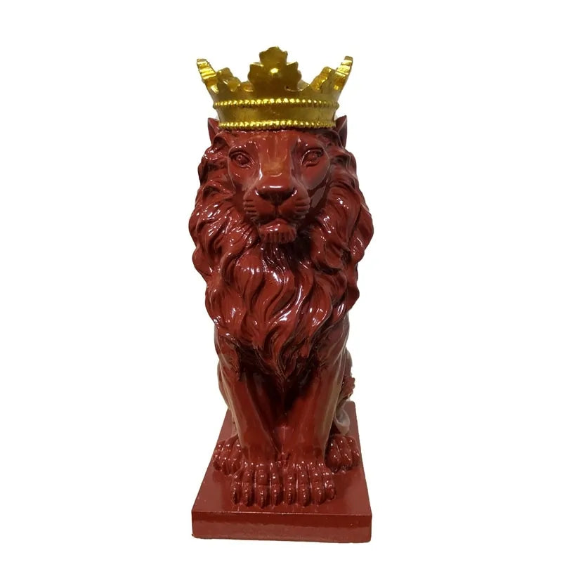 Abstract Crown Lion Sculpture