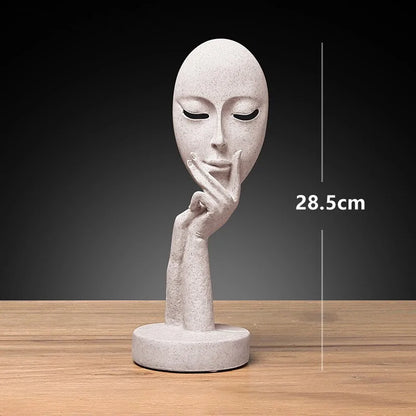 3D Face Mask Abstract Sculpture Decorative Art