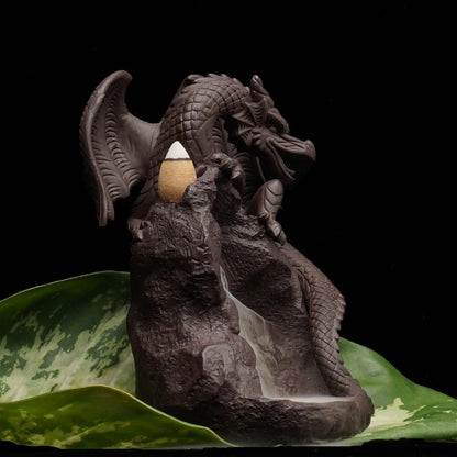 Ceramic Backflow Incense Burner Dragon