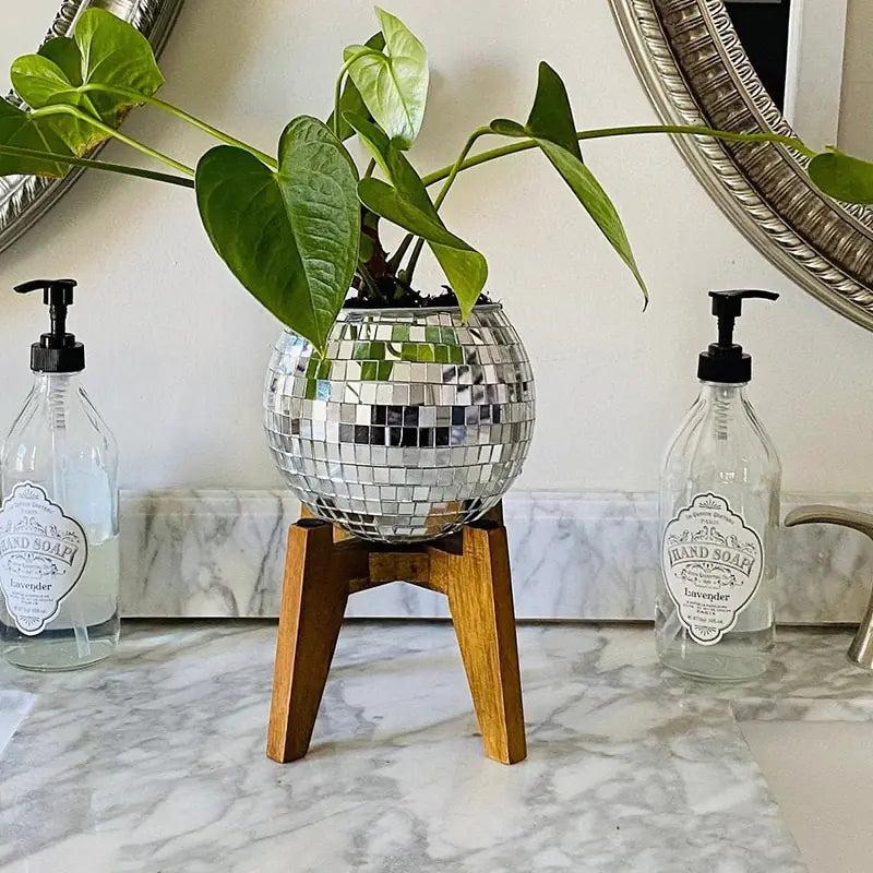 Disco Ball Flower Pot For Indoor Plants