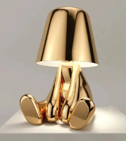 Thinker Small Gold Statue Desk Lamp