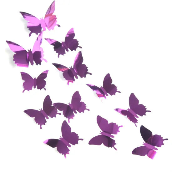 Mirror Wall 3D Butterflies Decal Sticker